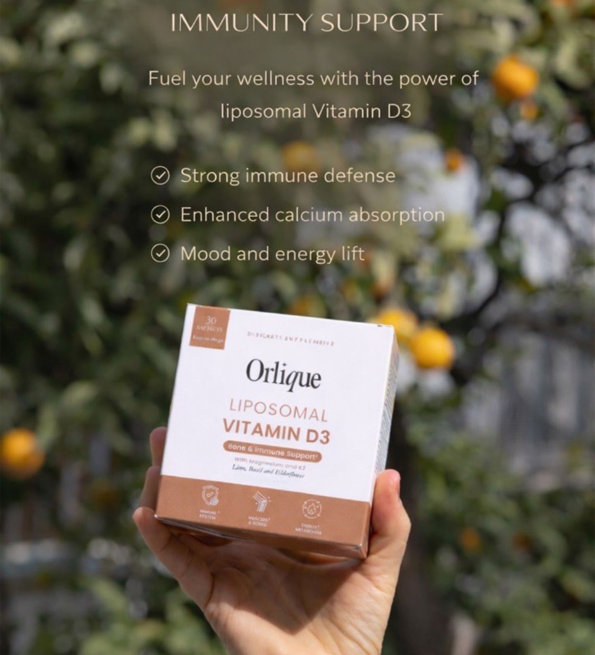 Energy &amp; Immunity Liposomal Vitamin D3 with Magnesium and K2
