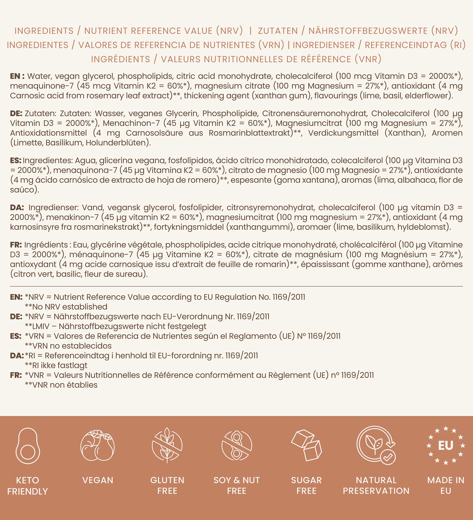 Energy &amp; Immunity Liposomal Vitamin D3 with Magnesium and K2