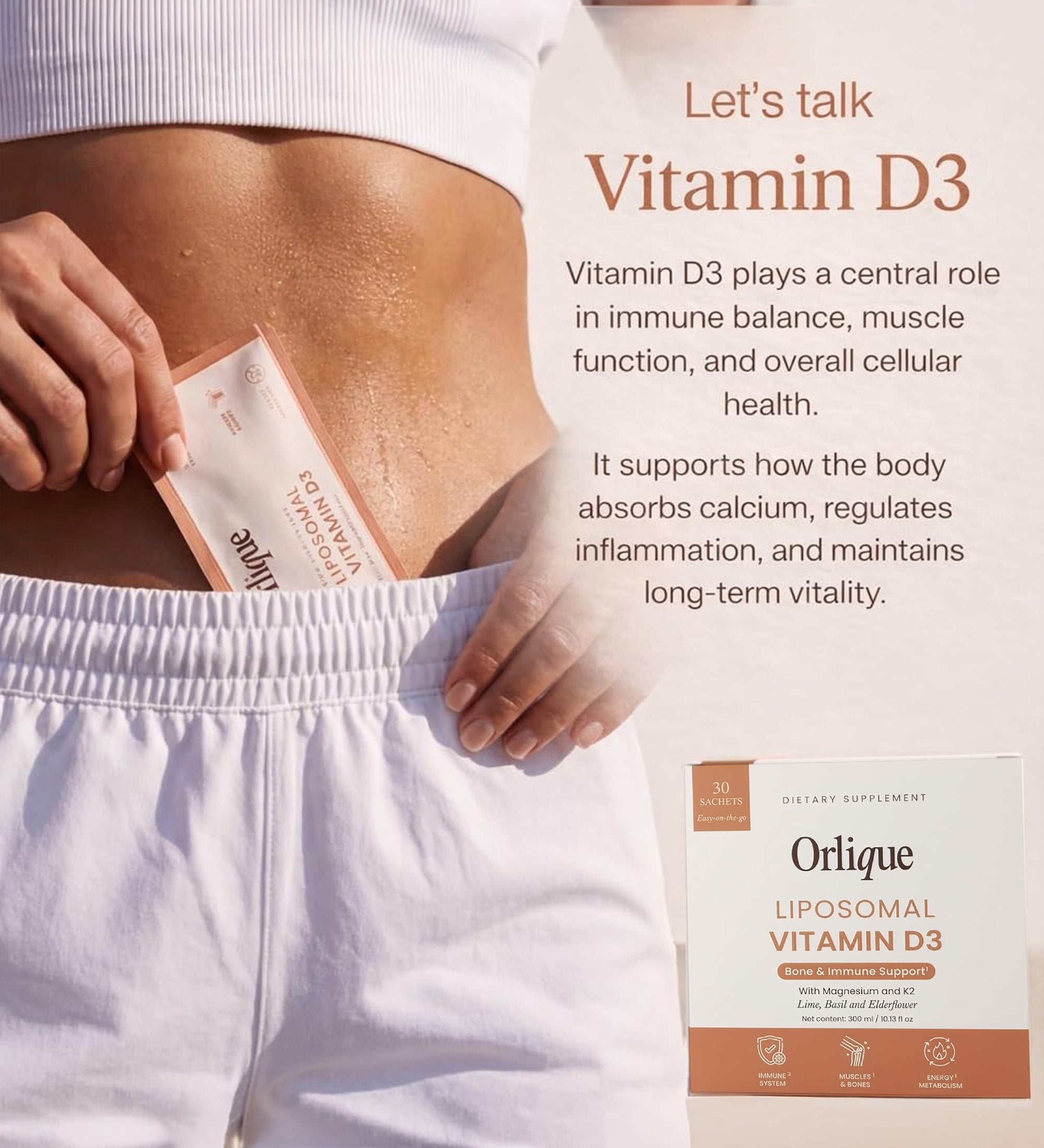 Energy &amp; Immunity Liposomal Vitamin D3 with Magnesium and K2